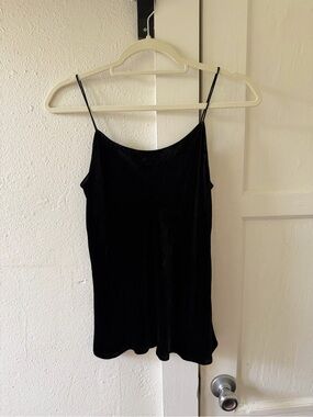 Vince Black Velvet Tank Top XS